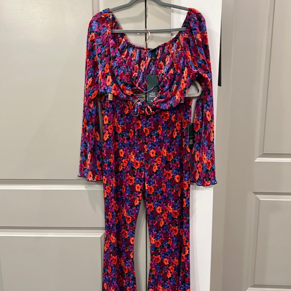 wild fable Purple Multi Floral Two-Piece Set
